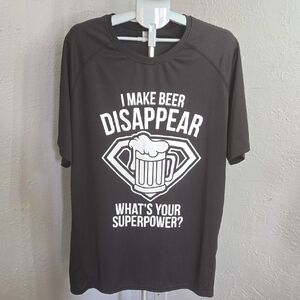 Men's Black Graphic Tee - "I Make Beer Disappear"